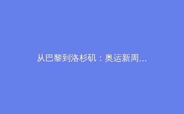 从巴黎到洛杉矶：奥运新周期下中国体育的转型阵痛与时代机遇 - 3